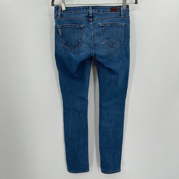 PAIGE Skyline Ankle Peg Skinny Mila Stretch Mid Rise Classic Slim Denim 25 Jeans - Picture 3 of 8